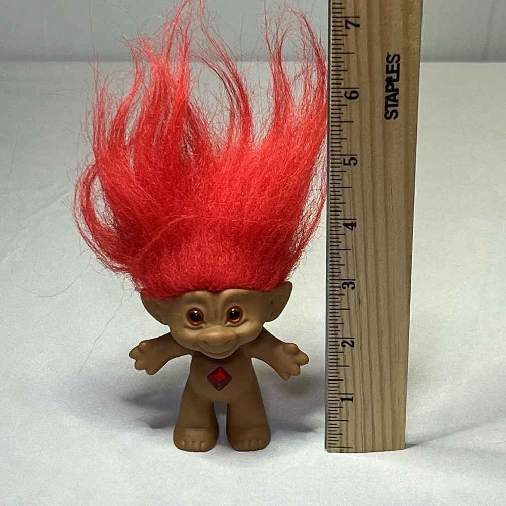 Ace Novelty Treasure Troll Red Hair Red Wishstone Vintage Figure Doll‎